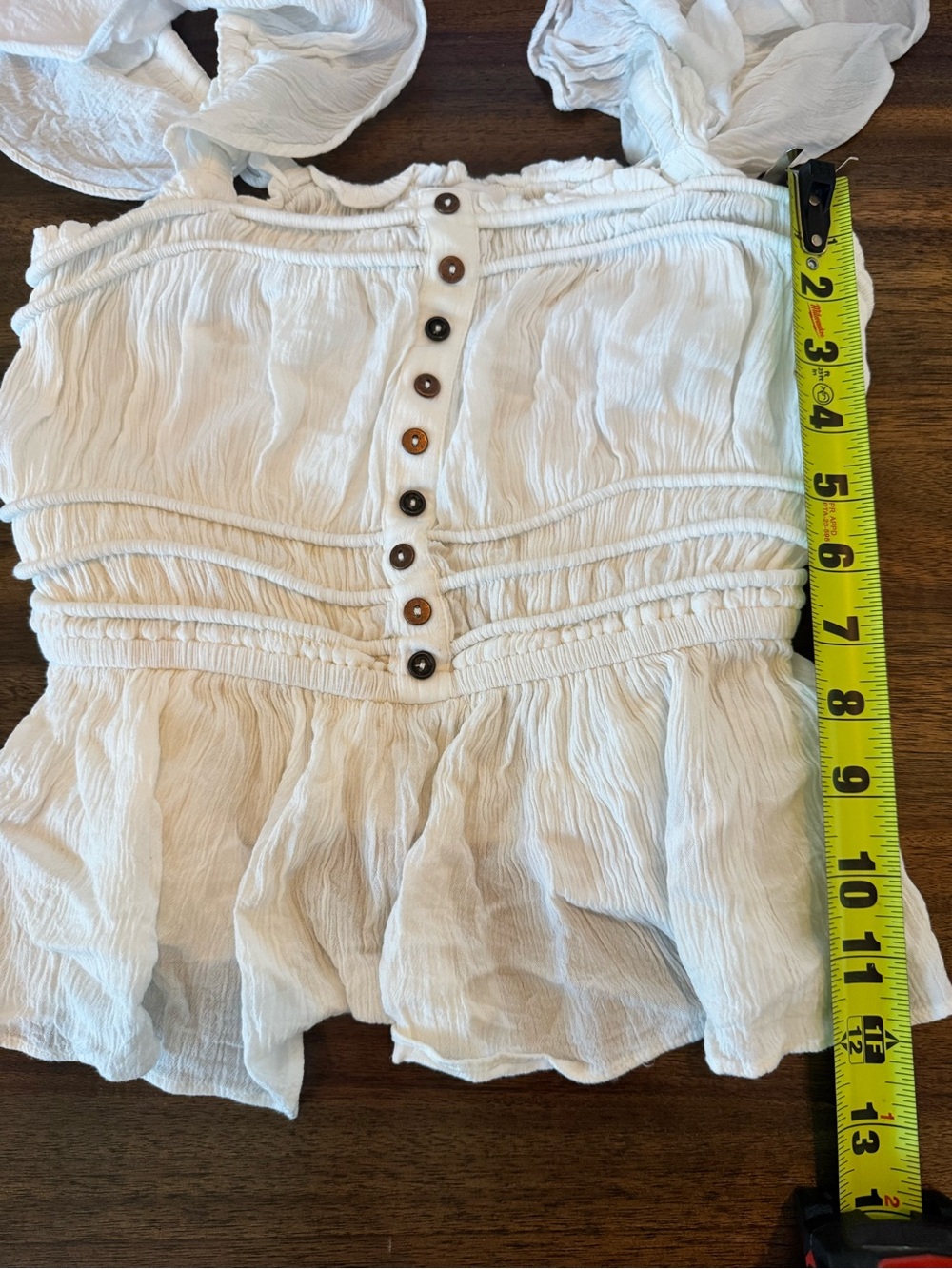 Shyanne Cream Ruffled Button-Front Camisole - Picture 6 of 6